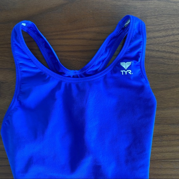 TYR Solid Maxfit Swimsuit Royal II - 34 Blue - Picture 4 of 7